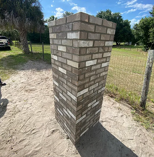brick column for a gate